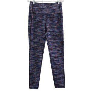 NEW DSG Momentum High Rise 7/8 Tight Legging Black Rainbow Spacedye Size XS